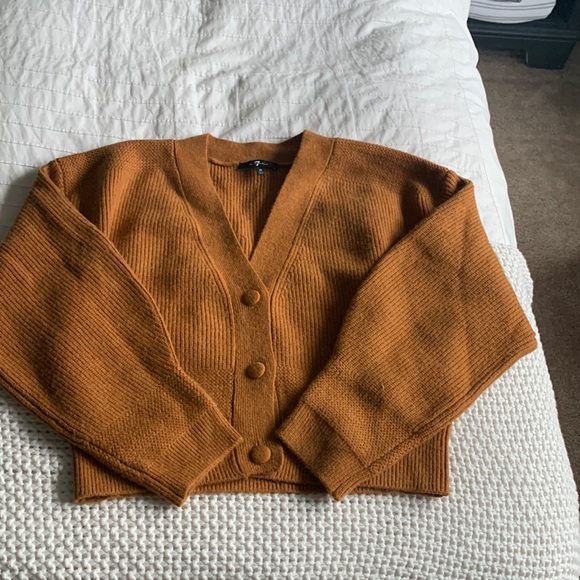 7 For All Mankind Sweaters - NWOT 7 for All Mankind orange cardigan